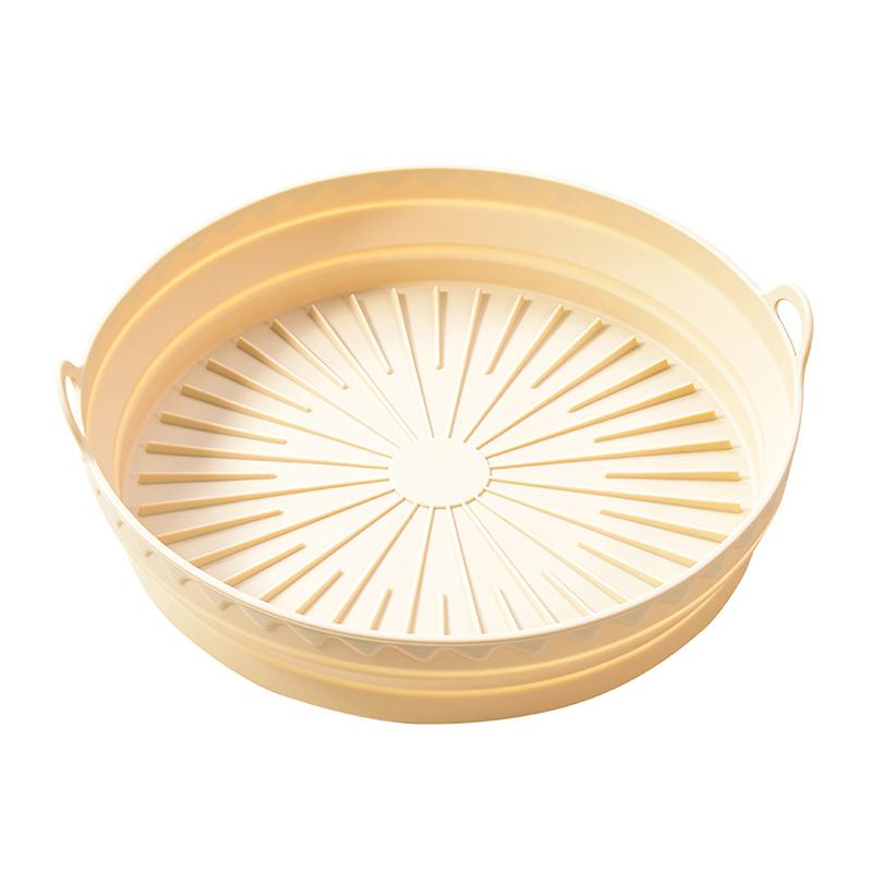 Силиконовая корзина для аэрофритюрницы, квадратная складная форма для выпечки в духовке аэрофритюрницы, многоразовая, безмасляная, кухонные аксессуары для приготовления пищи