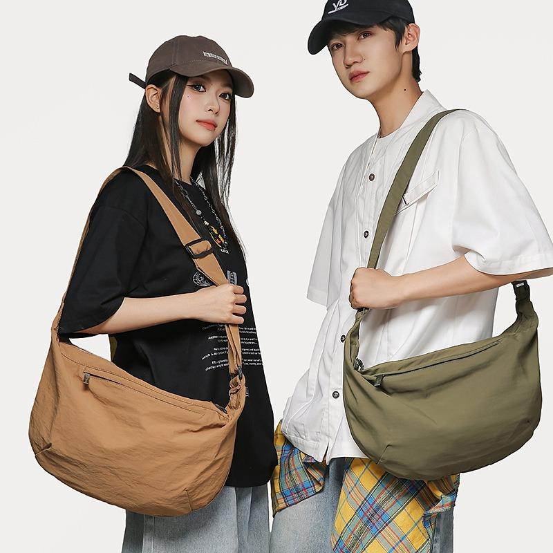Lazy Wind Dumpling Bag New Lightweight Nylon Messenger Bag Trendy Brand Couple Casual Household Shoulder Bag