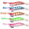 5Pcs Glow in The Dark Luminous Squid Fishing Lure Durable Colorful Wooden Shrimp Bait Soft-footed Ultra-Realistic