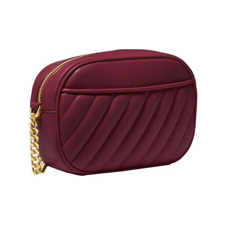 Michael Kors MK Розовая Цепочка Винтажный Логотип-Буква Молния Дорожная Сумка для Камеры Женская Сумка на Плечо Бордовый 35S1GXOC1U-MERLOT
