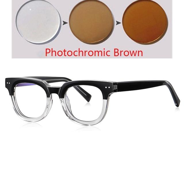 Студенты смотрят далеко. Очки по рецепту для близоруких заклепок. Оправа с защитой от синих лучей. Оптические очки от 0 -0,5 -0,75 до -6,0.