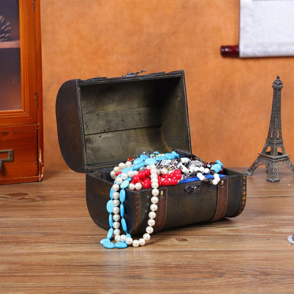 С замком, деревянный ящик для хранения, средневековый органайзер для ювелирных изделий и коллекции произведений искусства