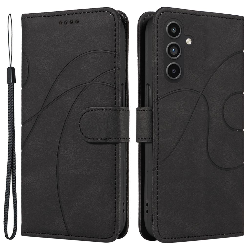 For Samsung Galaxy A15 5G Case Wallet Imprinted Line Leather Phone Cover