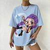 Женские футболки KPop Охотники на демонов Женская футболка оверсайз с аниме-принтом Повседневная футболка на каждый день