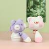 PP Cotton Cat Plush Keyring Long Tail Plush Cat Doll Pendant Plush Cat Keychain  Bag Pendant