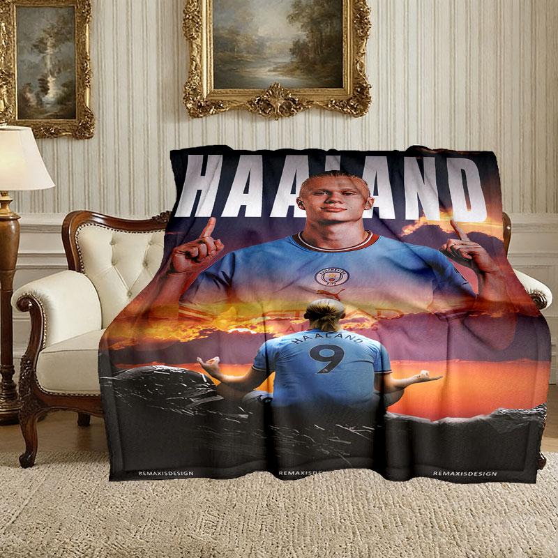 1pc Snug Erling Haaland Blanket, Lightweight & Durable Print Blanket, Perfect for Home, Couch, Bed, Picnic, Travel, Office