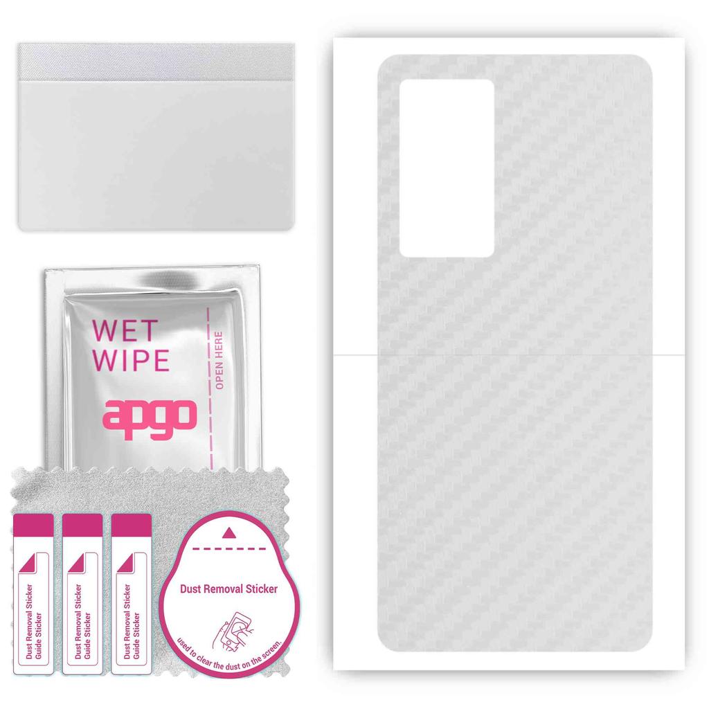 apgo Protective Skin Sticker for the Back Compatible with Vivo X70t, Wrap Film, Foil, Vinyl - Pattern Transparent Carbon