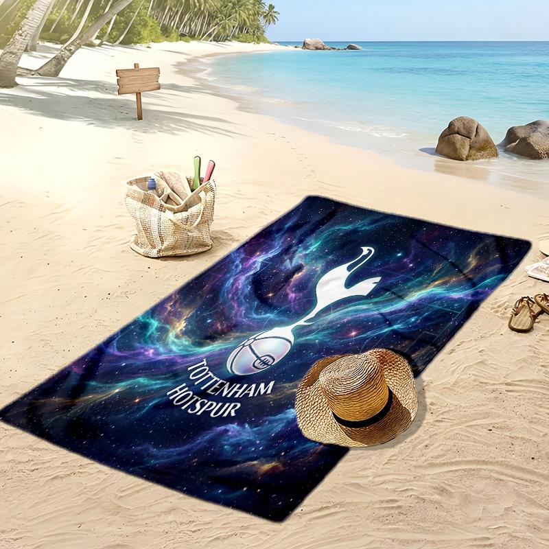 Пляжное полотенце с принтом Tottenham Hotspur, быстросохнущее, мягкое, портативное, большое, прямоугольное, пляжное покрывало для путешествий, бассейна