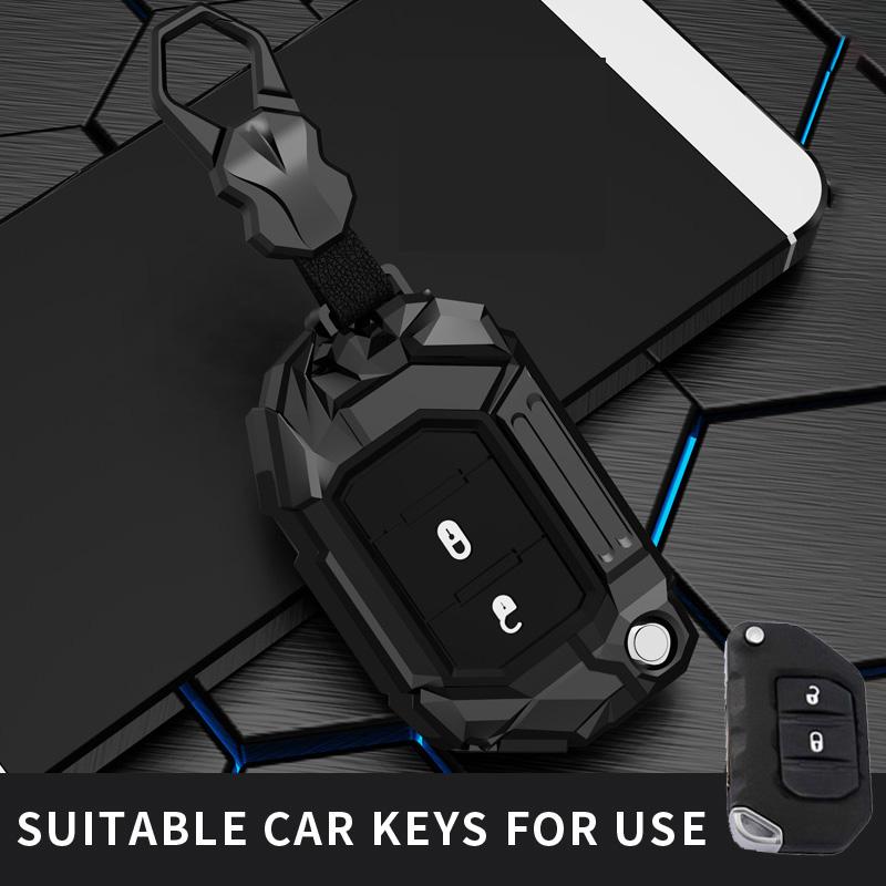 Key Shell Fob Holder Cover Remote Protector Case for Jeep Wrangler JL TJ Gladiator JT 2018 2019 Keychain Protector