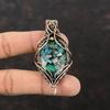 Copper Azurite Malachite Pendant Copper Wire Wrapped Pendant Copper Jewelry Real Gemstone Pendant Gift For Her Handmade Wire Wrapped Jewelry