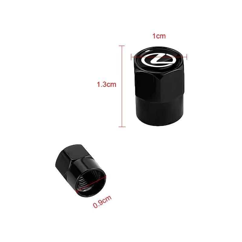 4Pcs Car Tire Valve Caps Emblem Metal Cap Case Car Accessories For Lexus CT200H IS250 RX300 RX350 RX450H LS460 GX460 GX470 ES350