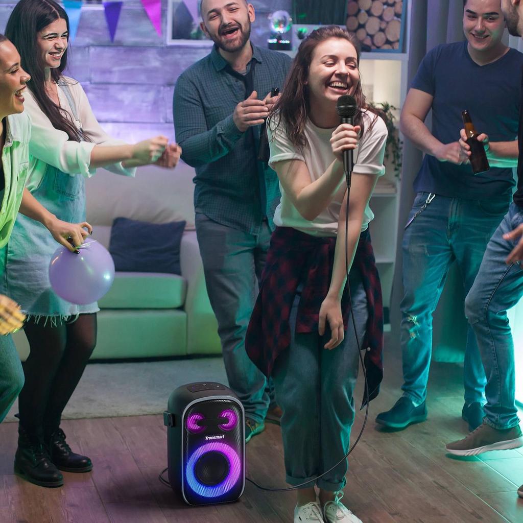 Bluetooth-динамик Tronsmart Halo 110 с проводным караоке-микрофоном, поддержка караоке, превосходный стереозвук 60 Вт, BT5.3