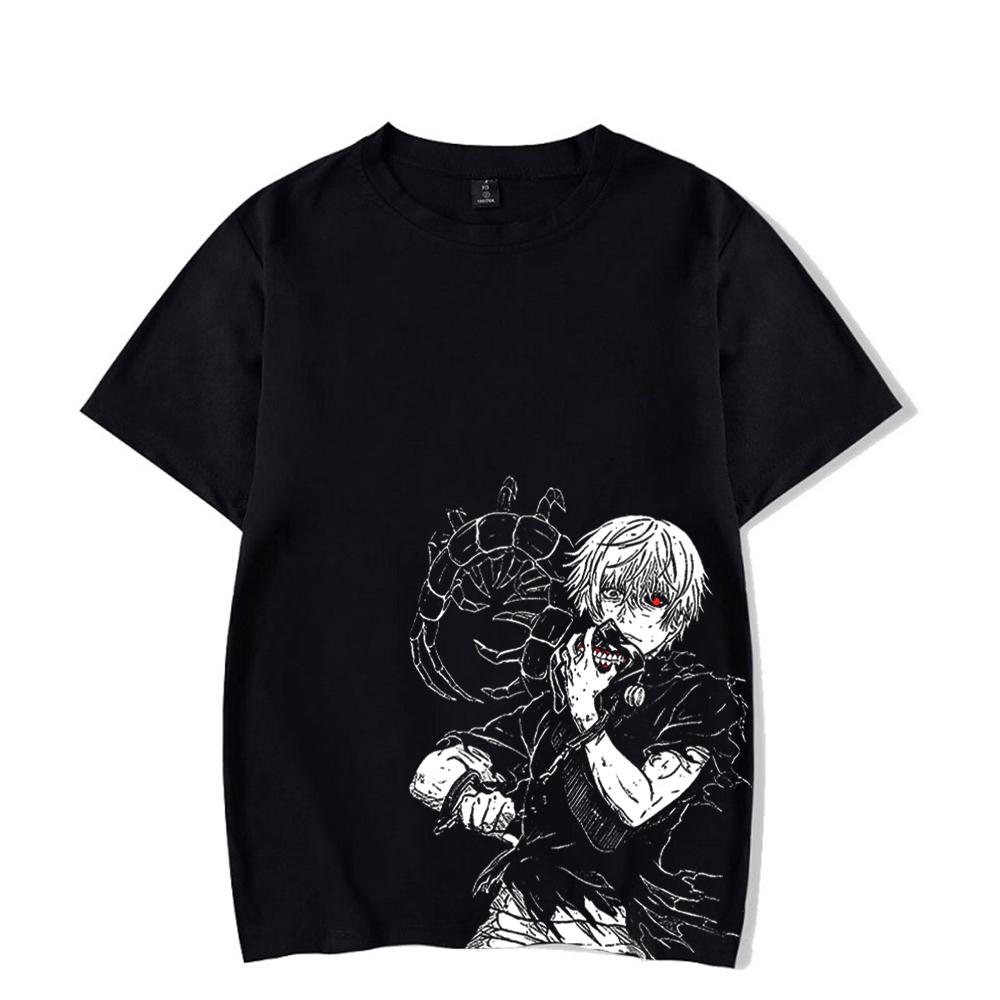 Футболка в стиле хип-хоп с принтом аниме, уличная одежда, короткий рукав, винтажная японская графическая футболка, мужская, Harajuku, повседневная, свободная, стираная футболка