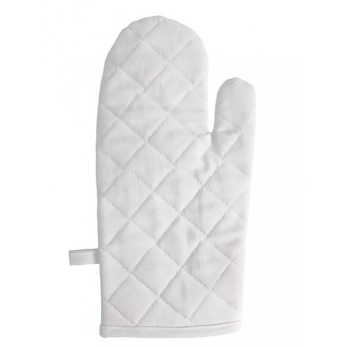 Gant de cuisine - PANAMA - Blanc - 15 x 20 cm - 100% coton - Design classique