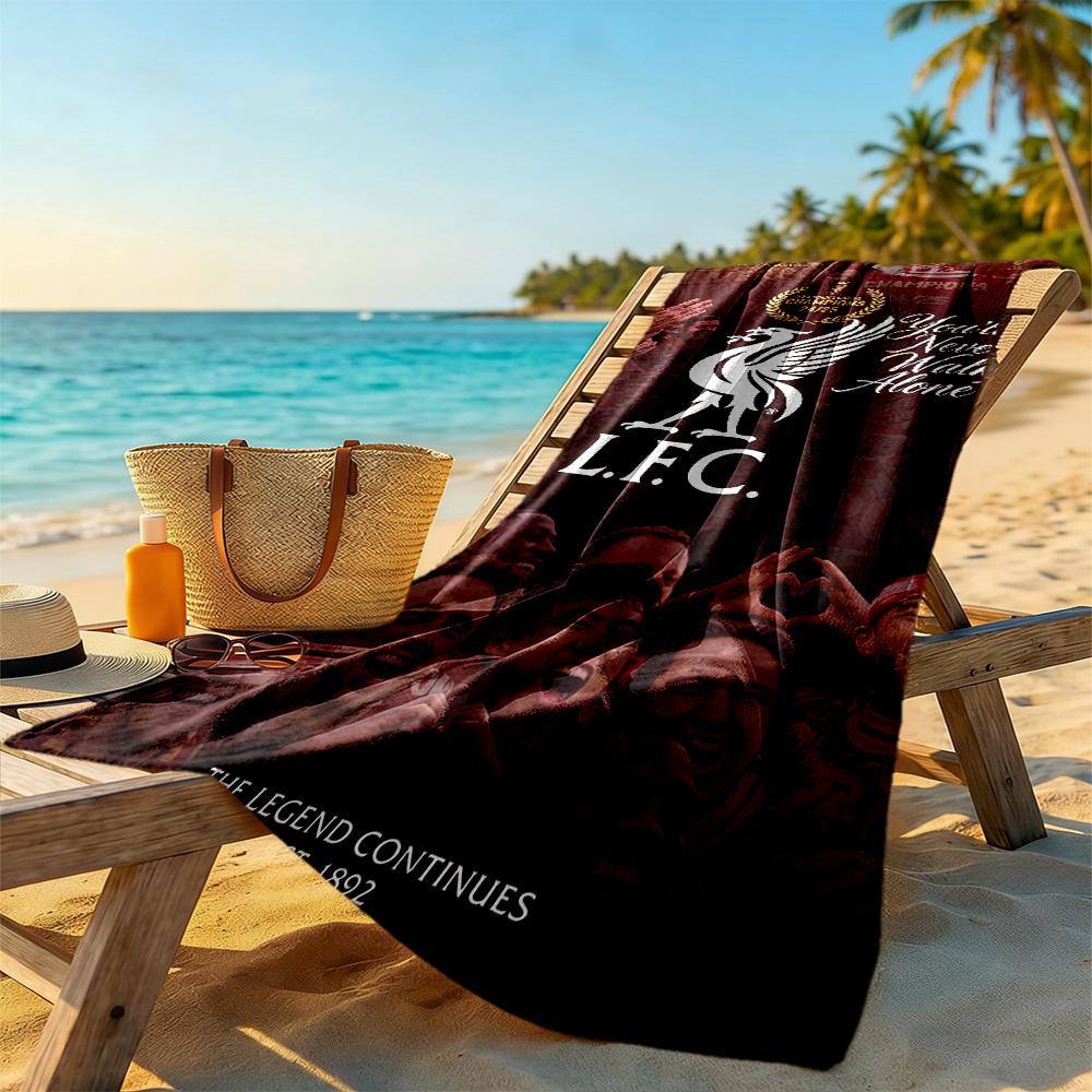 Liverpool Fc Personalized Name Beach Towel Super Soft Absorbent Ideal For Travel Outdoor Swim Pool Yoga Surf Camping Hiking Gym Gift Holiday