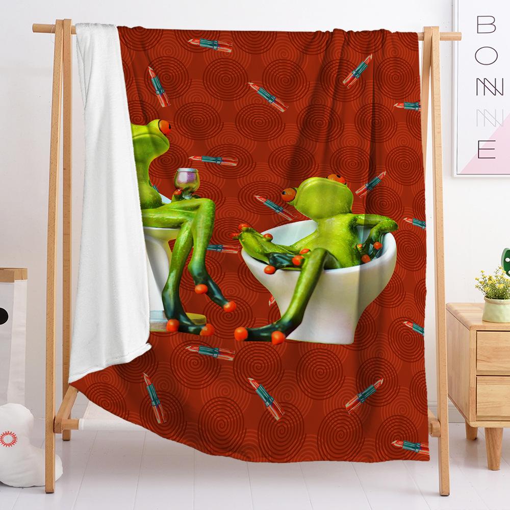 Green frog flannel blanket wish e-commerce crystal fleece blanket winter