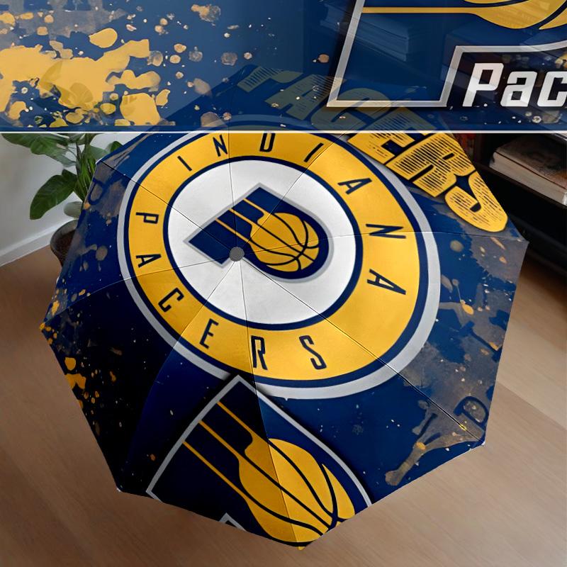 Pacers Basketball Team  Umbrella 8-Frame for Travel, Camping, Casual Lightweight Portable Umbrella, Essential for Every Family Holidays Gift