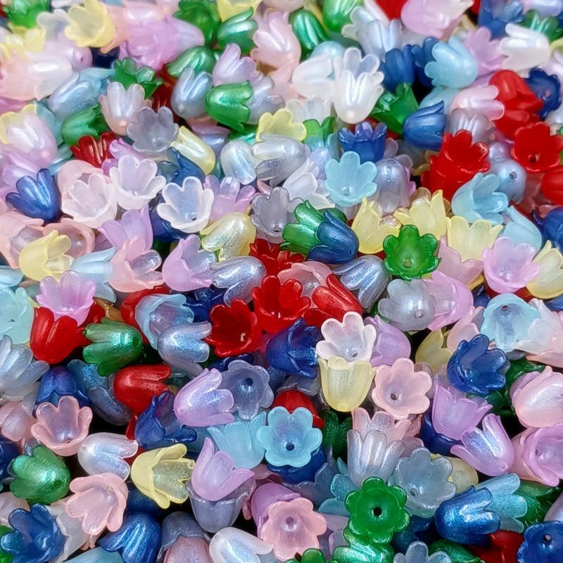 Главная Товары для вечеринок Ландыши DIY Ювелирные изделия Аксессуары Ожерелье для браслета AB/Solid 20 шт. Цветочные держатели Изготовление свободных бусин из акрила