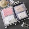 5Pcs Transparent Storage Bags Travel Clothes Shoes Bag Portable Luggage Organizer Cosmetic Make Up Pouch Ziplock Packing Bags