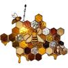 Wall Hangings Acrylic Beehive Suncatcher Bumblebees Hanging Window Decoration 20 Inch By 15 Cm