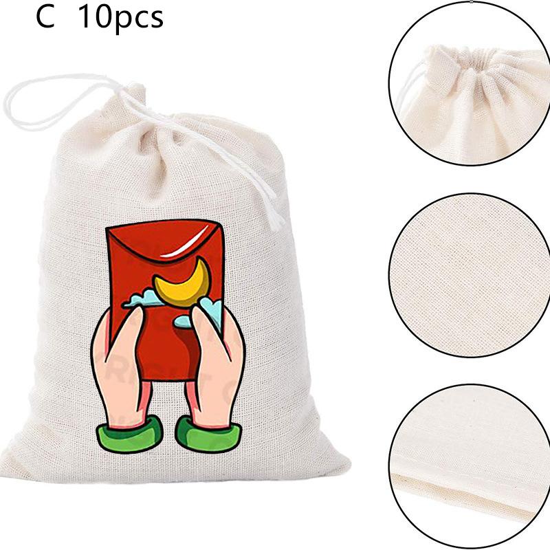 10 шт. подарочных пакетов Рамадан Карим 2025 г., исламские мусульманские принадлежности для украшения дома, упаковка для конфет и закусок на Ид Мубарак