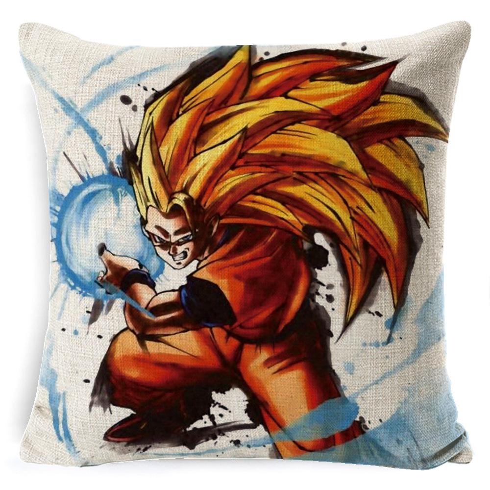 Мультяшная Анимация Dragon Ball Наволочка Лен Супер Мягкая Подушка Дом Dragon Ball Аниме Подушка