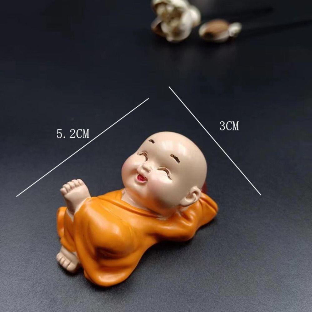 DIY Mini Buddha Figurine Cute Small Monk Sculpture Buddha Ornaments  Car Decoration