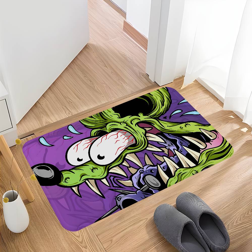 R-Rat Fink Коврик для ванной Антискользящий Впитывающий воду Длинная полоса Подушка Коврик для спальни Коврик для декора отеля