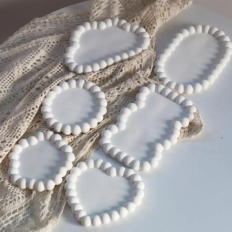 Bubble Storage Tray Silicone Mold Diy Resin Plaster Cement Gift Casting Mould Round Cloud Heart Shape Coaster Home Decor