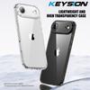 KEYSION Shockproof Armor Clear Case for iPhone 17 Air Transparent Soft TPU Silicone+PC Phone Back Cover for iPhone 17 Air 2025