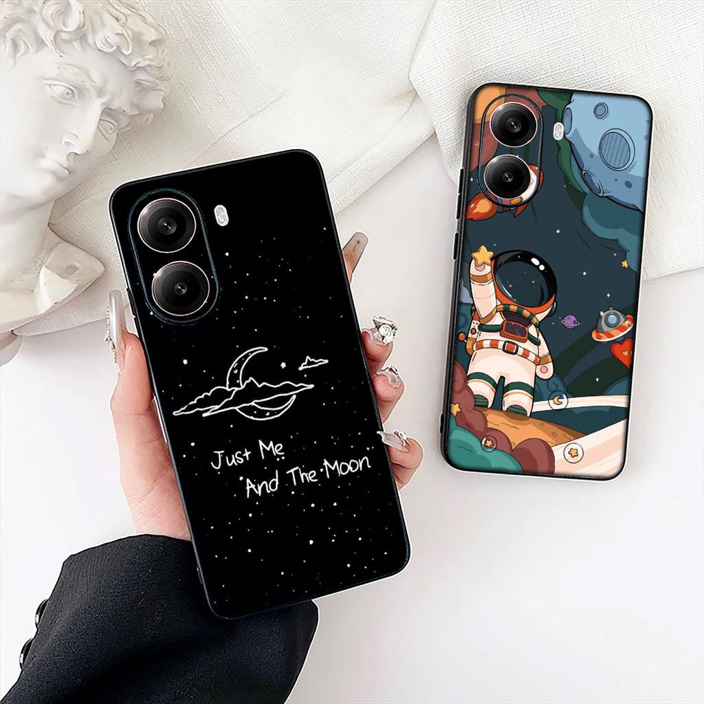 Creative Design Art Astronaut Moon Phone Case for Motorola Moto Edge 70 60 Fusion NEO Pro G Stylus G56 G96 G52 G04 G05 G64 G71