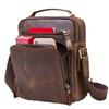 New Arrival Men Vintage Crazy Horse Cowhide Genuine Leather Bag Multifunctional Dual‑Use Casual Handbag Shoulder Crossbody Daily Messenger Bag