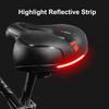 Safety Warning Bike Seat Breathable Bike Saddle Padded Replacement Bicycle Cushion  Men Women