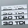 Car 3D ABS 2.0 3.0 TDI Trunk Letters Logo Displacement Badge Emblem Decals Sticker