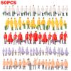 Engaging HO Scale Painted Figures for Model Trains 50pcs Model People Passenger