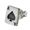 Серьги для мужчин и женщин Пиковый туз Серебро 925 Пусеты для одного уха как 1 (Лопата) (Проданная часть)