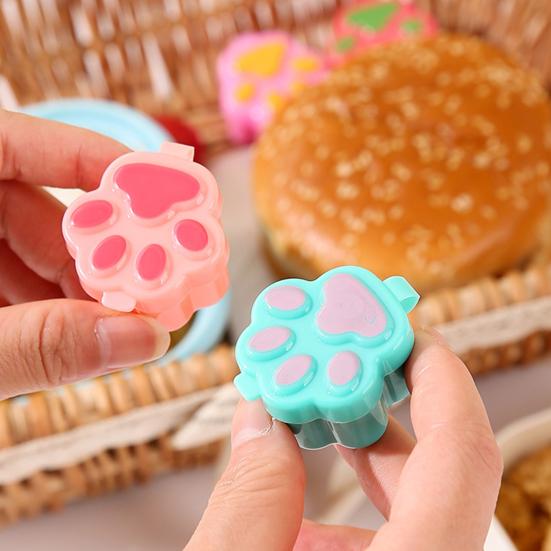 4Pcs Mini Sauce Box Flower Shape Soy Sauce Ketchup Honey Salad Dressing Container Camping Picnic Bento Box Accessories