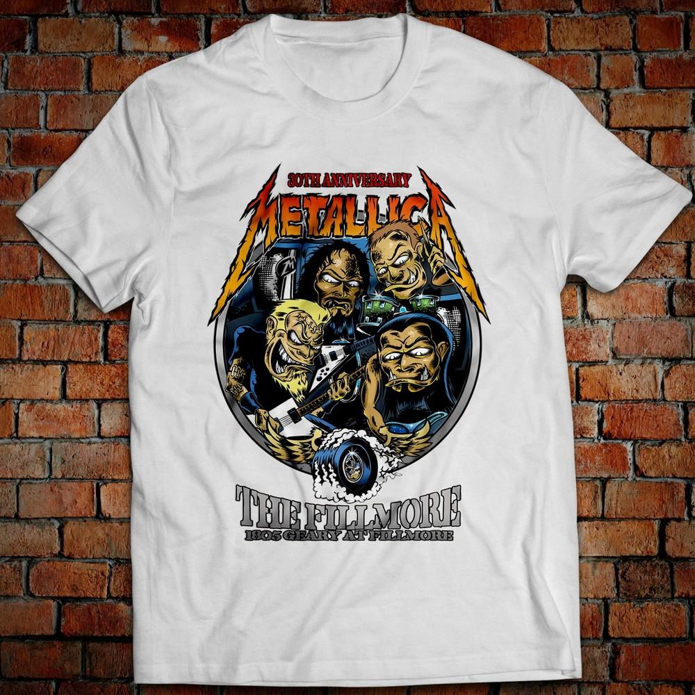 Metallica: 30 Years at the Fillmore T-Shirt James Hetfield Kirk Hammett Robert Unisex T-Shirt