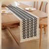 Nordic Simple Black & White Jacquard Table Runner