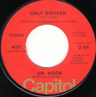 7-дюймовый рекорд DR. ТРЕК - Only Sixteen 4171 Capitol Records 1975 США Рок Б/у