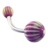 [E6735] - Body Piercing Ball 'Tecno' Fushia Green