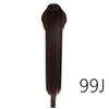 LISI HIAR Women Long Straight Ponytail Hair Wig Red Wine Blond Light Grey Black Synthetic Fiber Hair Extensions Party Time Daily Use