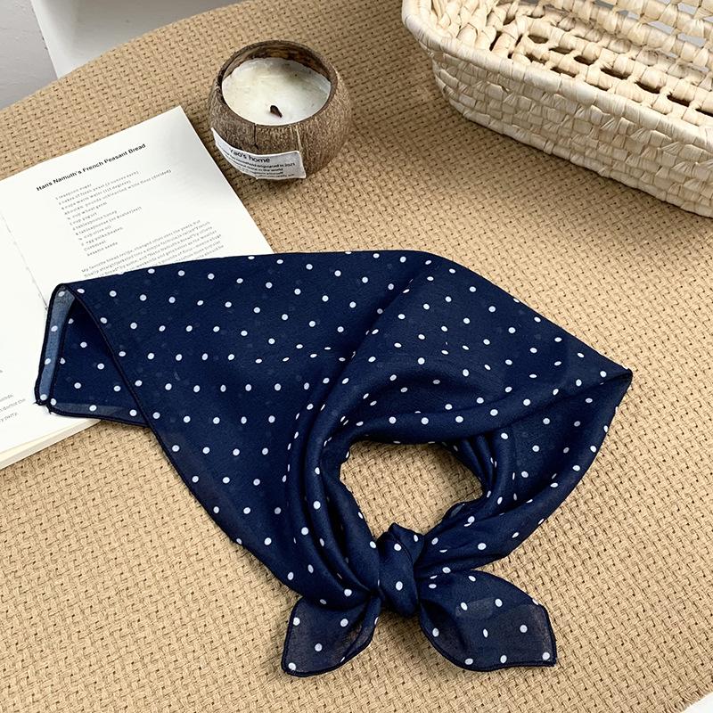 Headscarf, Silk Scarf, Square Scarf, High-end New Small Polka Dot Versatile Scarf, Multi-functional Bag Binding, Headband, Decorative Belt.