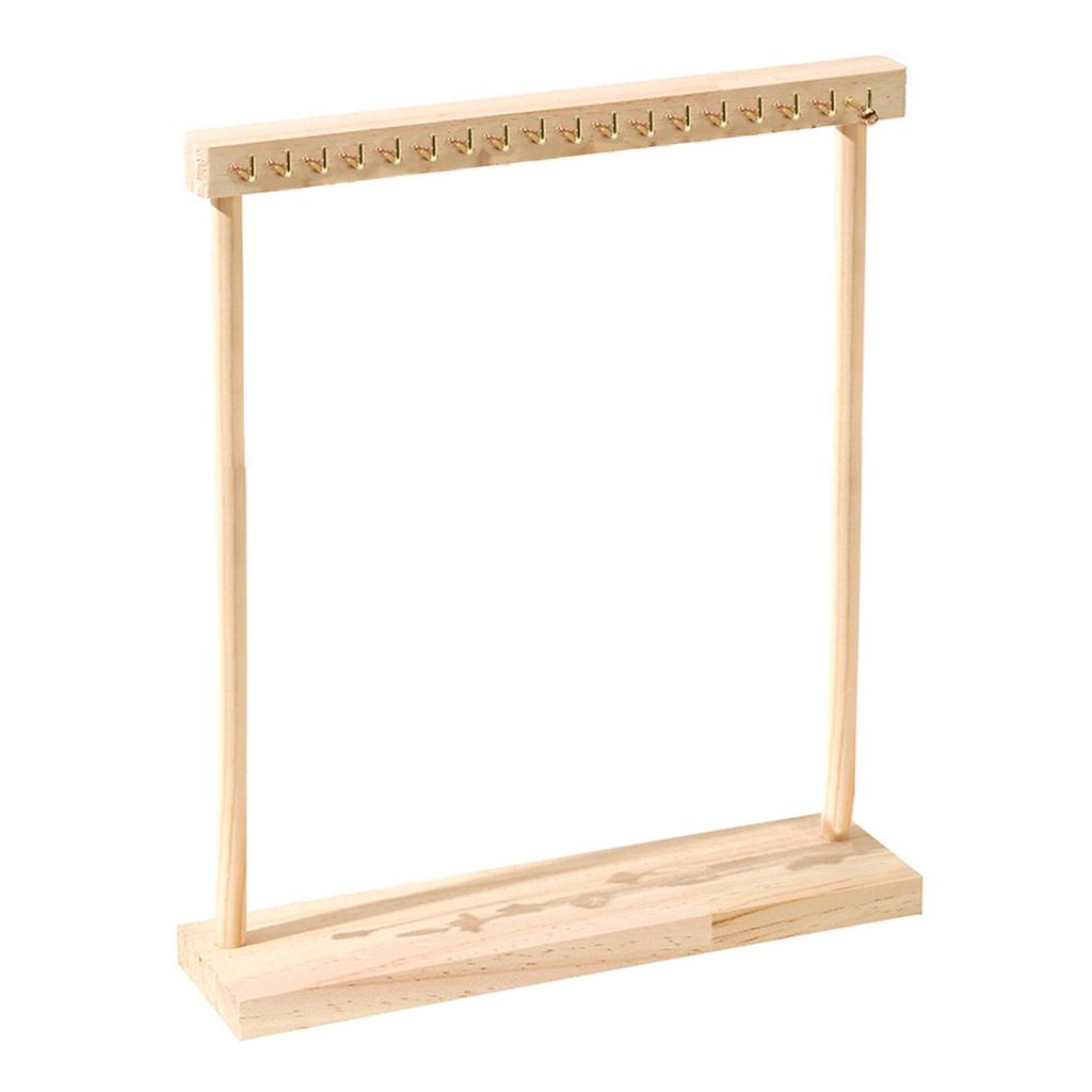 Solid Wood Necklace Display Stand Functional Wood Jewelry Stand Simple Display Holder for Necklace Arrangement
