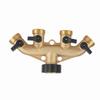 3 4 Inch Brass 4 Way Hose Pipe Splitter Nozzle Switcher Tap Connectors for Garden Irrigation