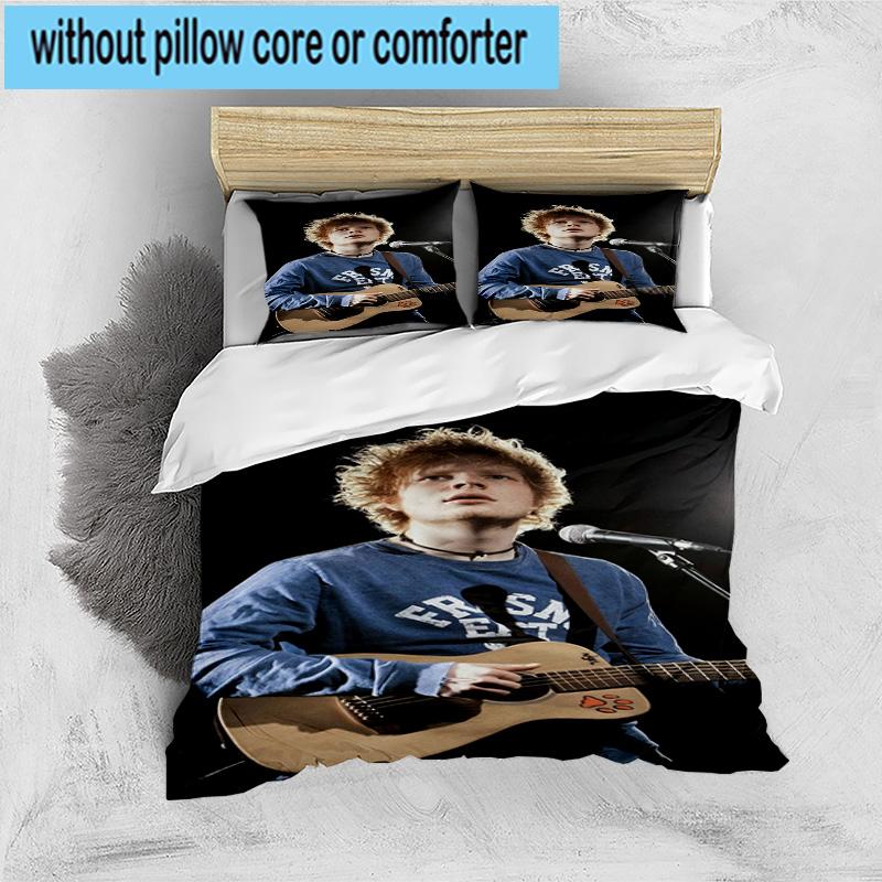 3PCS Ed music Guitar 3pcs Bedding,Including 3PCS Duvet Cover And 2pcs Pillowcases Perfect for Christmas,Ideal for Bedroom, Dormitory