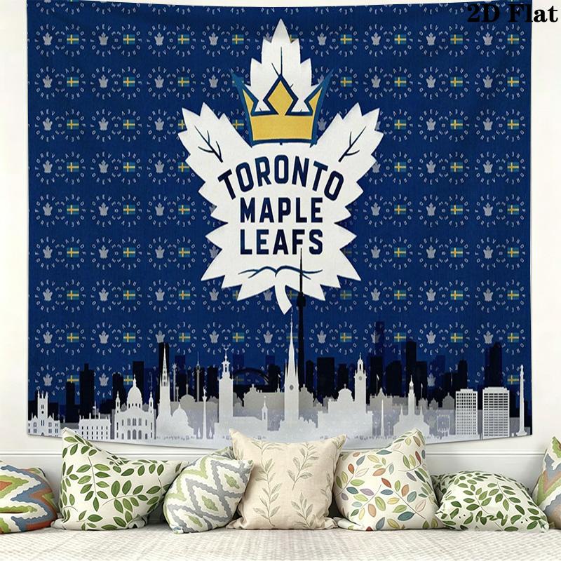 Toronto Maple Leafs Wall Tapestry Aesthetic Wall Hanging Printed Fabric Blanket Decorative Tapestries for Bedroom Living Room Home Decor