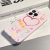 Чехол-сердечко для телефона iPhone 17 16e 16 15 14 13 12 11 Air Pro Max XS XR XSMax 6 7 8 Plus Глянцевая пленка Жесткий ПК-чехол
