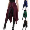 Women's Casual Court Style Vintage Solid Color Irregular Skirt