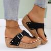 Women Sandals Platform Clip Toe Slippers Flip Flops Summer Wedges Fashion High Heels Shoes for Women New Trend Outdoor Sandals